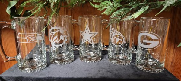 Heavy Duty Sandblast Beer Mugs