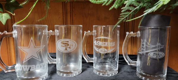 Heavy Duty Sandblast Beer Mugs