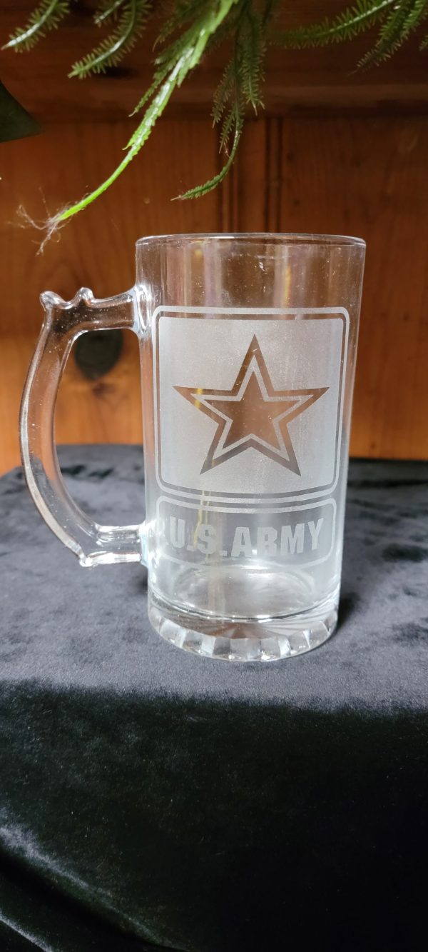 Heavy Duty Sandblast Beer Mug US Army