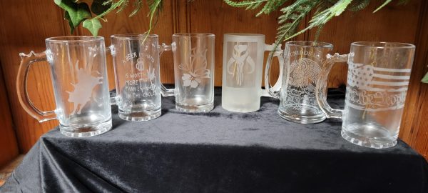 Heavy Duty Sandblast Beer Mugs