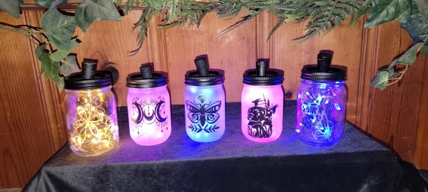 Lighted Canning Jars